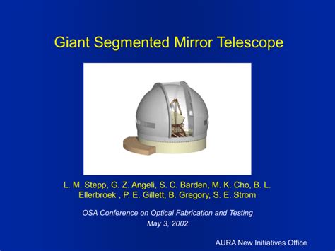 optical fabrication and testing